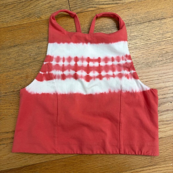 aerie Tops - Aerie Crop Top M Coral Pink Tie Dye Cotton Blend Strappy Hippie Boho Festival